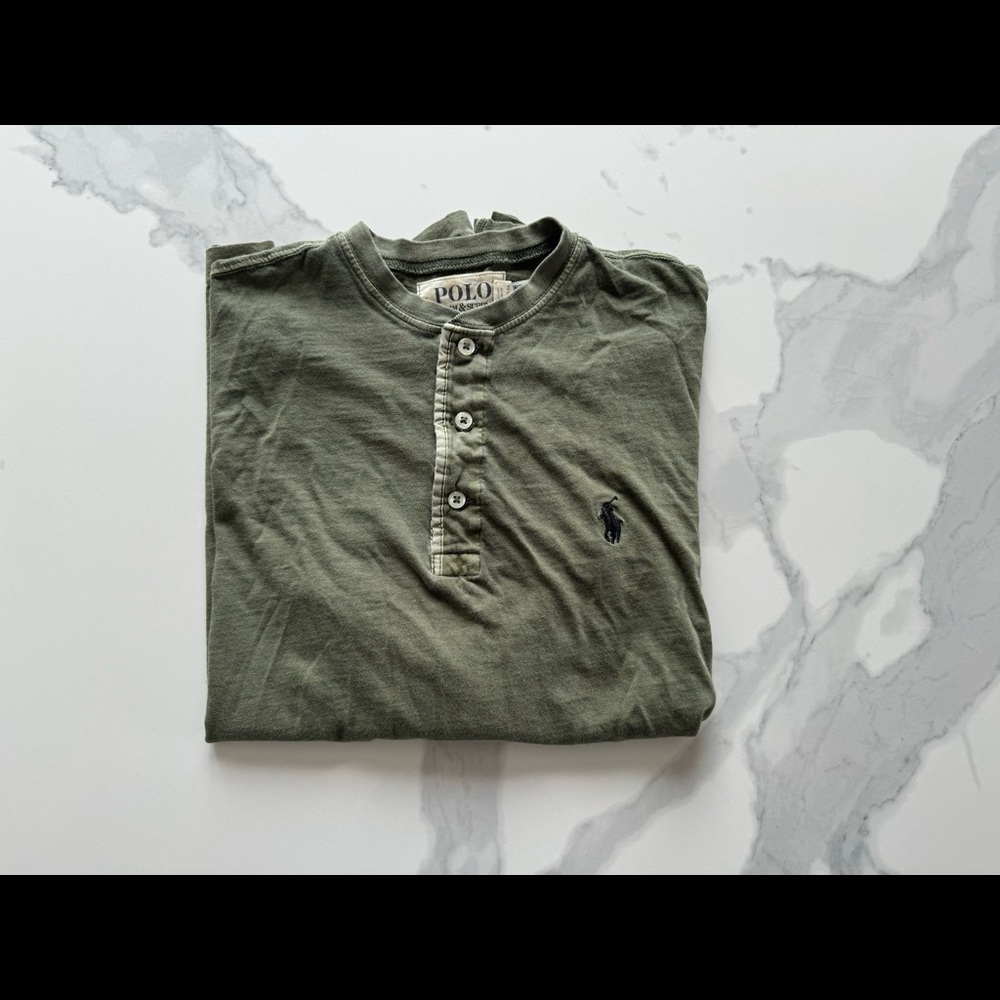 Ralph Lauren slub Henley, long sleeve